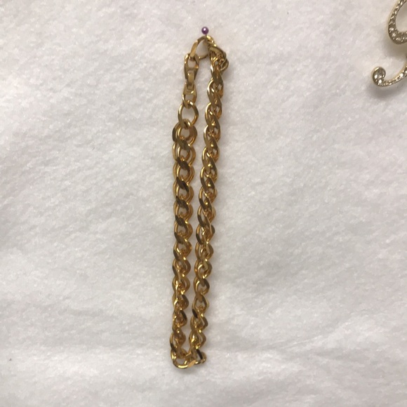 Heavy Cuban vintage double link  chain beautiful costume gold necklace 1976 - Picture 3 of 9